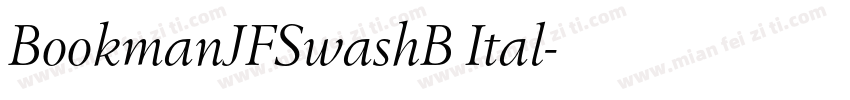 BookmanJFSwashB Ital字体转换